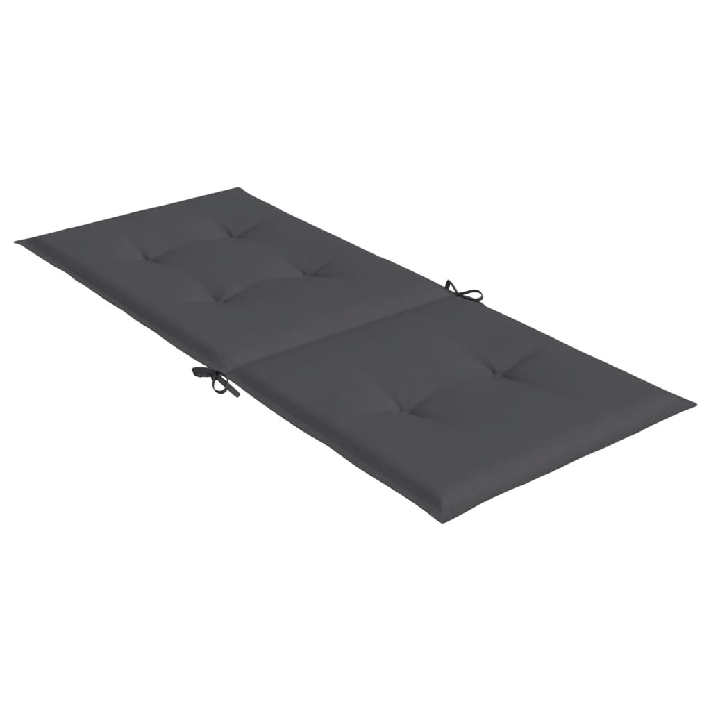 Garden Highback Chair Cushions 6 pcs Anthracite 120x50x3 cm Fabric