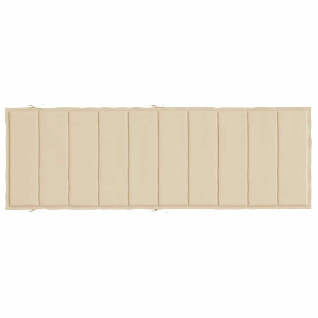 Sun Lounger Cushion Beige 186x58x4cm Oxford Fabric