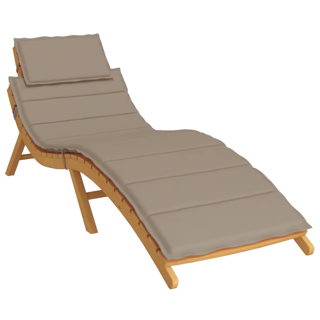 Sun Lounger Cushion Taupe 186x58x4cm Oxford Fabric