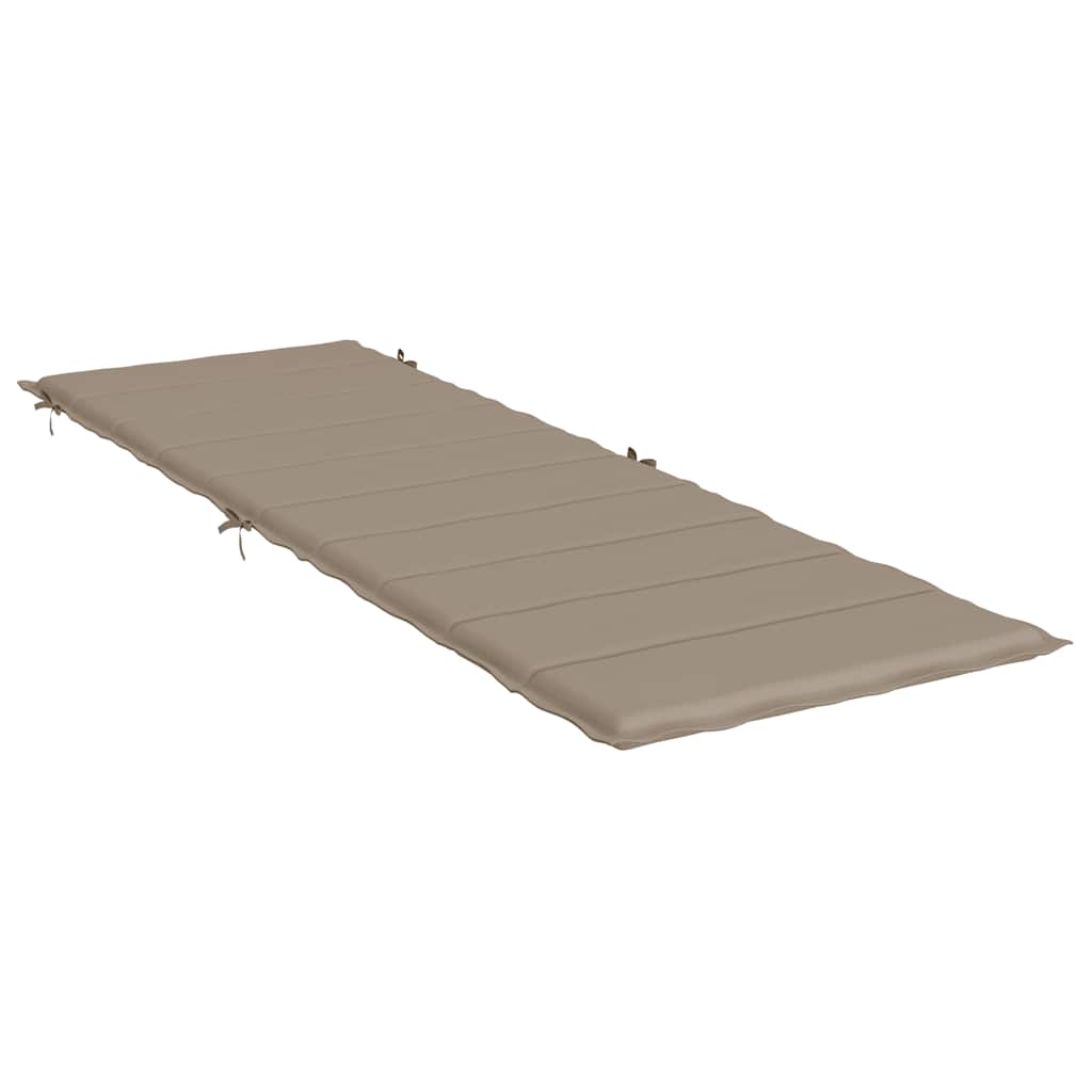 Sun Lounger Cushion Taupe 186x58x4cm Oxford Fabric