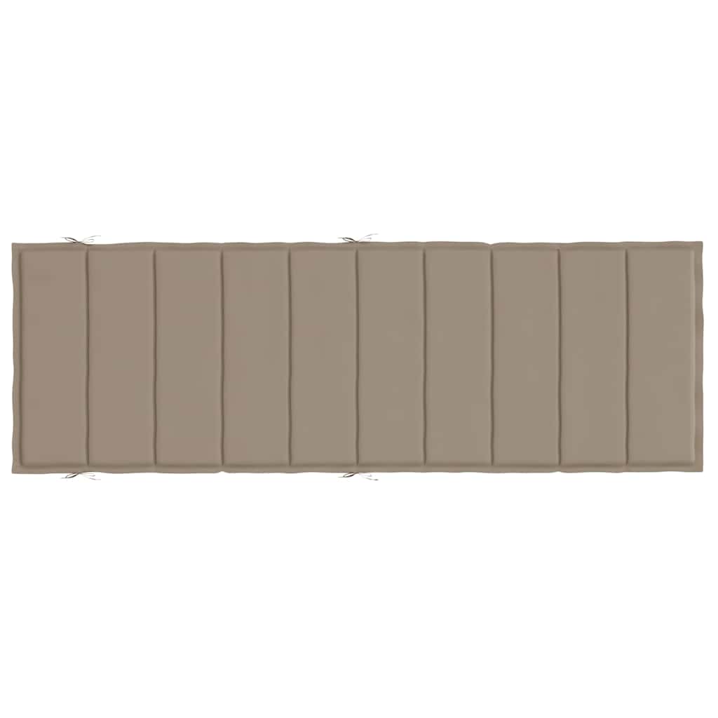Sun Lounger Cushion Taupe 186x58x4cm Oxford Fabric