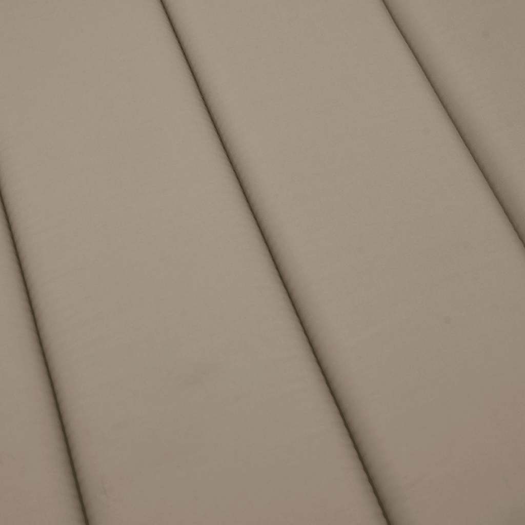 Sun Lounger Cushion Taupe 186x58x4cm Oxford Fabric