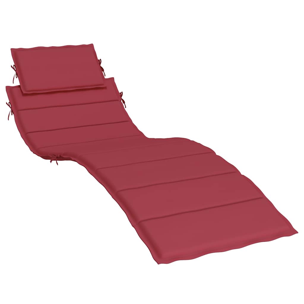 Sun Lounger Cushion Wine Red 186x58x4cm Oxford Fabric