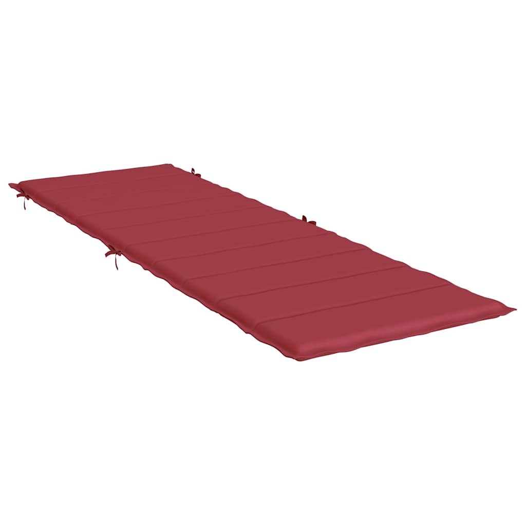 Sun Lounger Cushion Wine Red 186x58x4cm Oxford Fabric