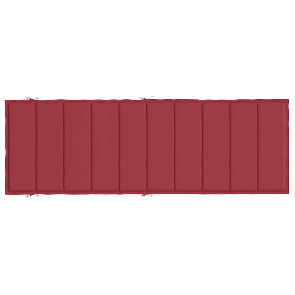 Sun Lounger Cushion Wine Red 186x58x4cm Oxford Fabric