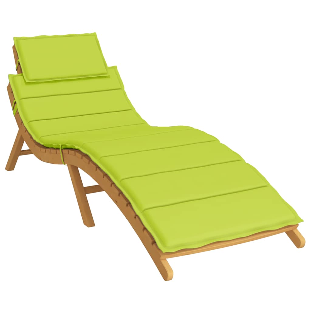 Sun Lounger Cushion Bright Green 186x58x4cm Oxford Fabric