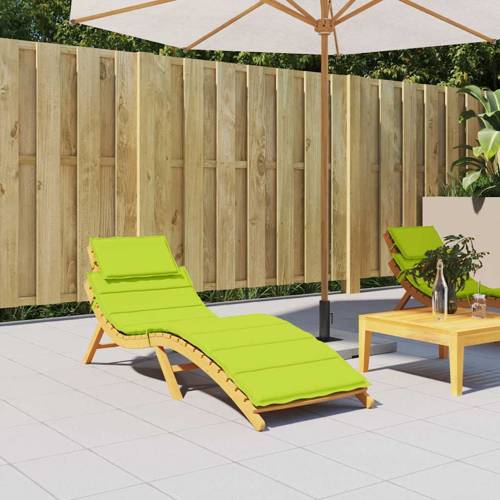 Sun Lounger Cushion Bright Green 186x58x4cm Oxford Fabric