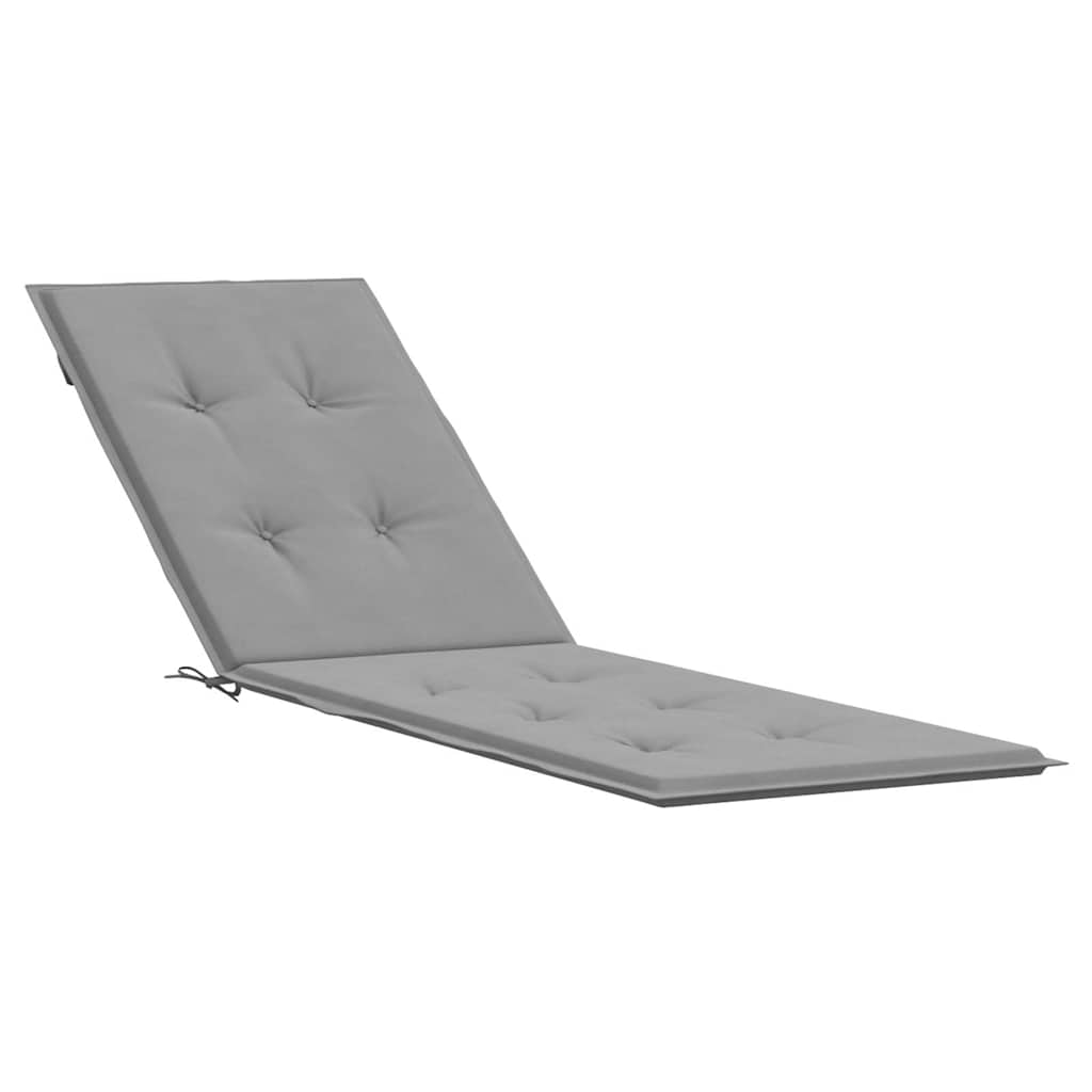 Deck Chair Cushion Grey (75+105)x50x4 cm