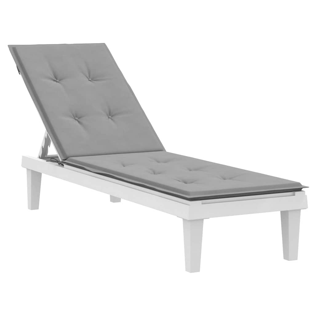 Deck Chair Cushion Grey (75+105)x50x4 cm