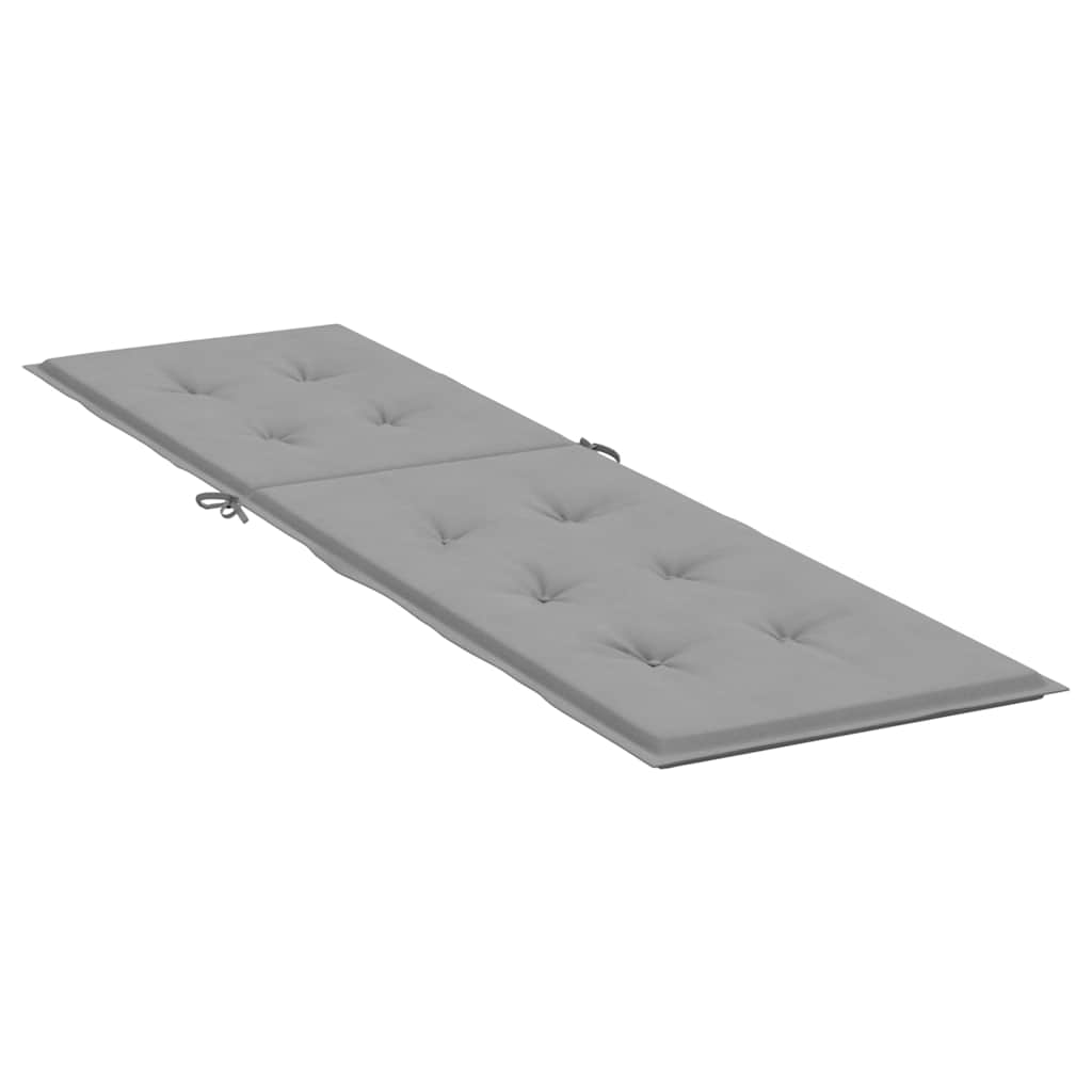 Deck Chair Cushion Grey (75+105)x50x4 cm