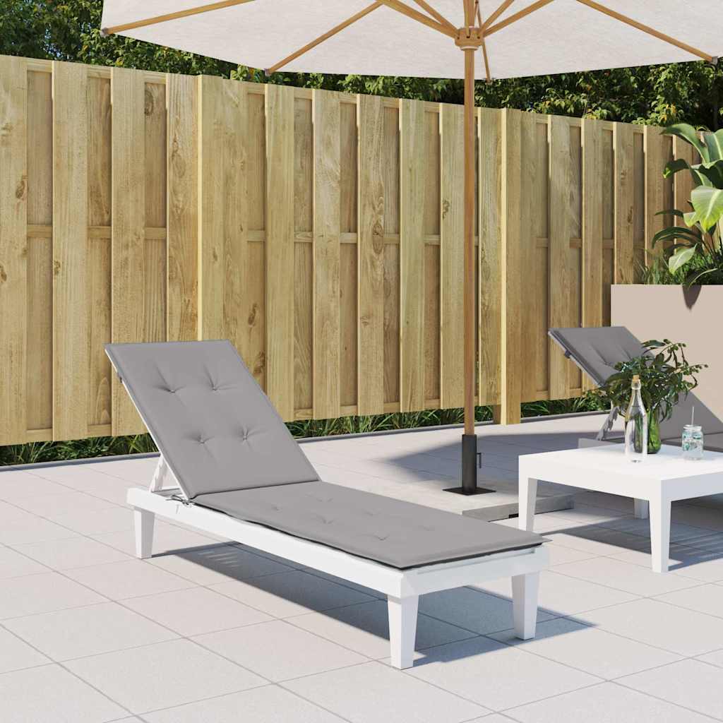 Deck Chair Cushion Grey (75+105)x50x4 cm