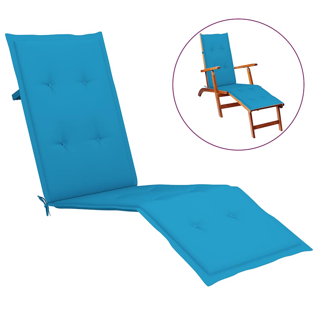 Deck Chair Cushion Blue (75+105)x50x4 cm