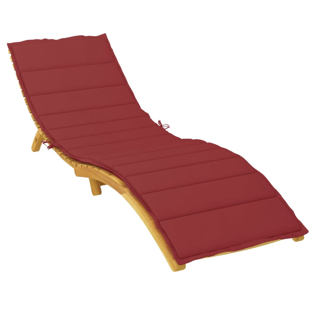 Sun Lounger Cushion Wine Red 200x50x3cm Oxford Fabric