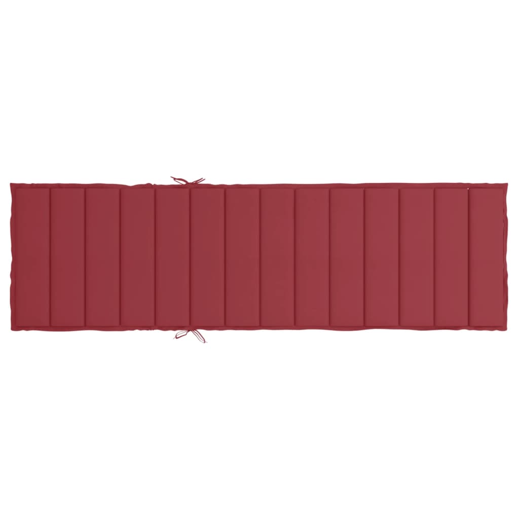 Sun Lounger Cushion Wine Red 200x50x3cm Oxford Fabric