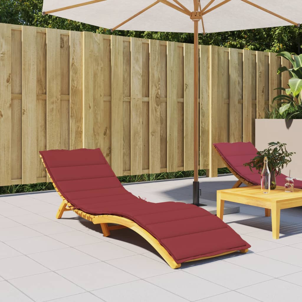 Sun Lounger Cushion Wine Red 200x50x3cm Oxford Fabric