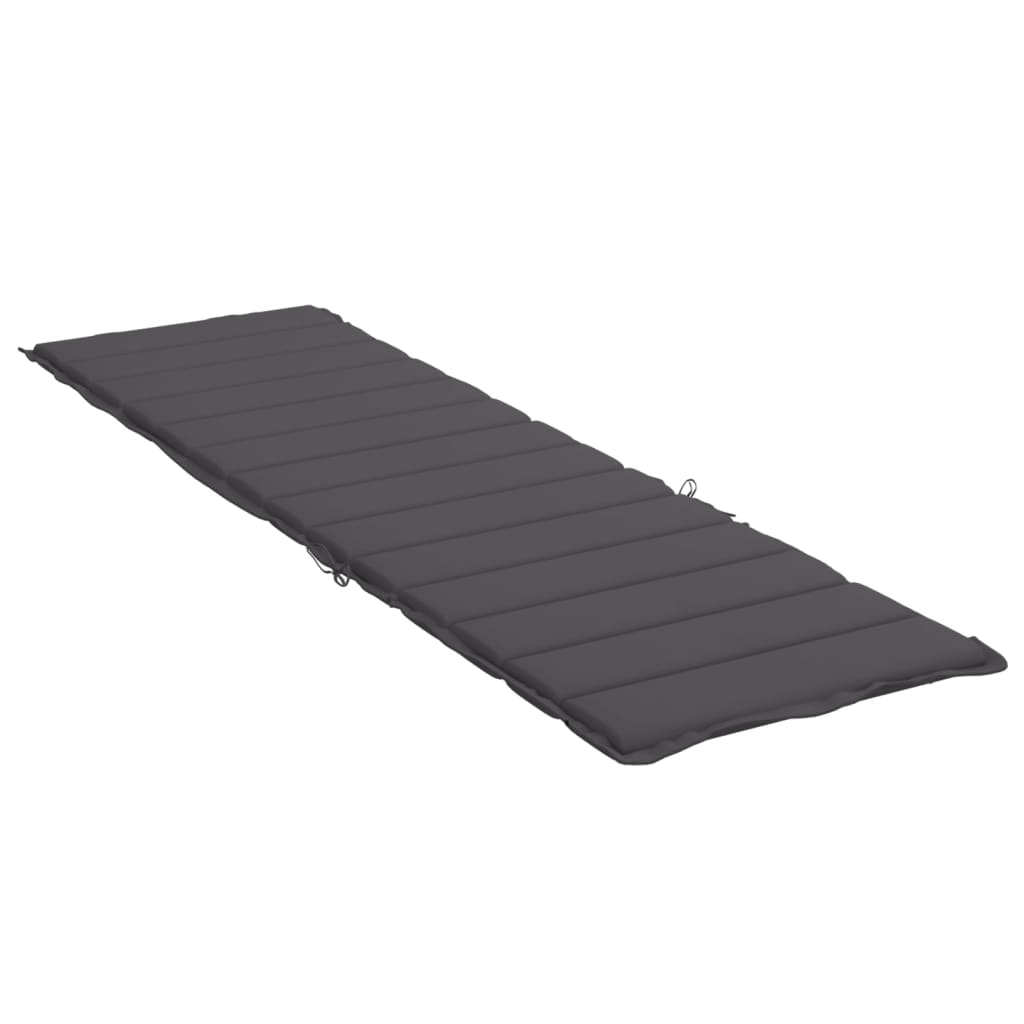 Sun Lounger Cushion Anthracite 200x60x3cm Oxford Fabric