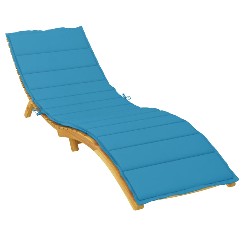 Sun Lounger Cushion Blue 200x60x3cm Oxford Fabric
