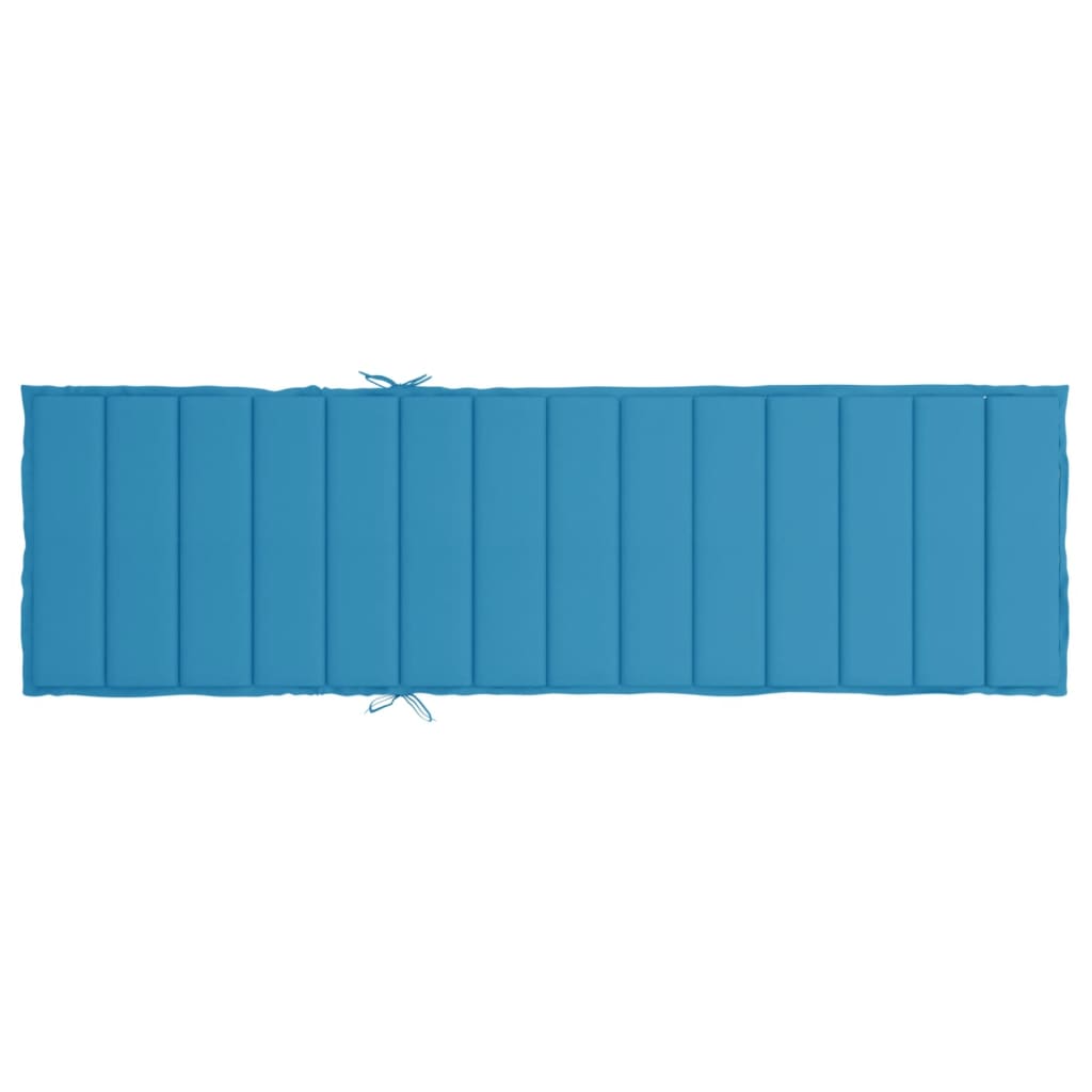 Sun Lounger Cushion Blue 200x60x3cm Oxford Fabric