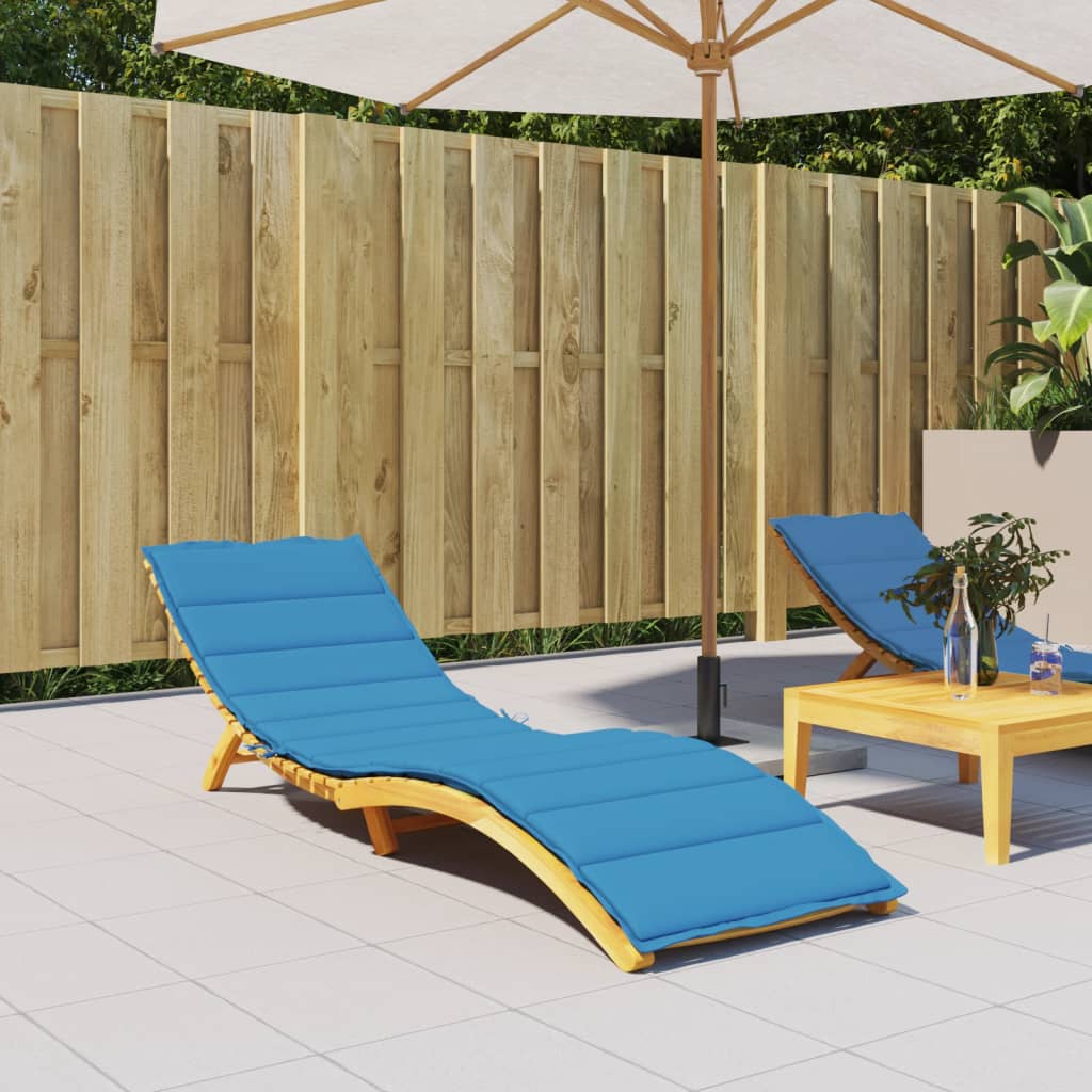 Sun Lounger Cushion Blue 200x60x3cm Oxford Fabric