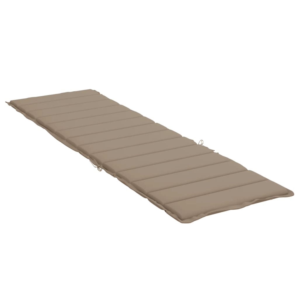 Sun Lounger Cushion Taupe 200x60x3cm Oxford Fabric
