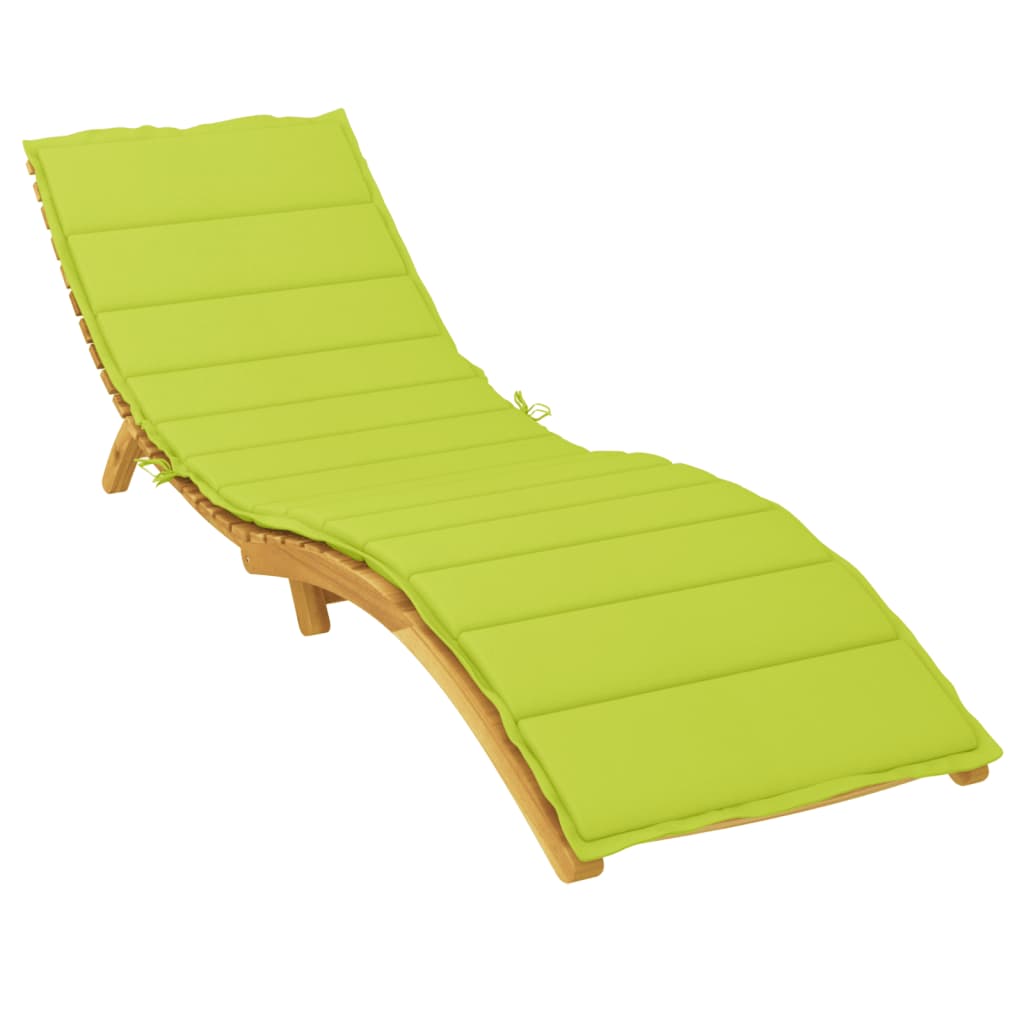Sun Lounger Cushion Bright Green 200x60x3cm Oxford Fabric