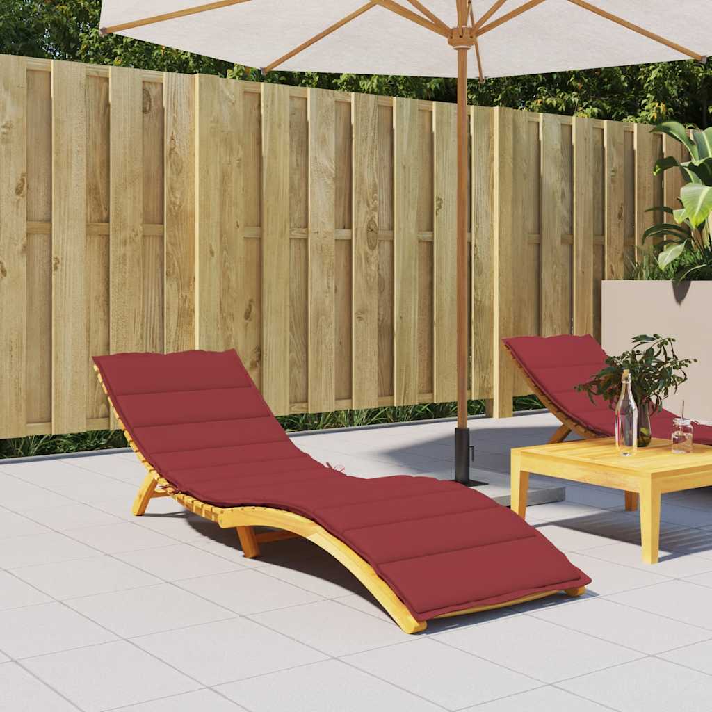 Sun Lounger Cushion Wine Red 200x70x3cm Oxford Fabric