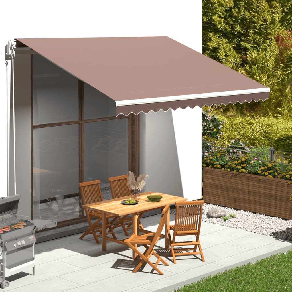 Awning Replacement Fabric Brown 400x350 cm Polyester