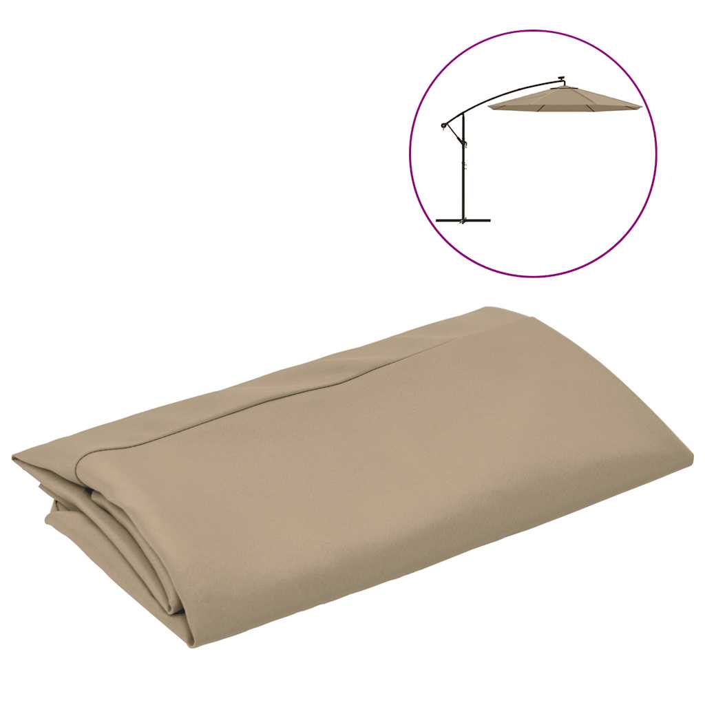 Replacement Fabric for Cantilever Umbrella Taupe 300 cm