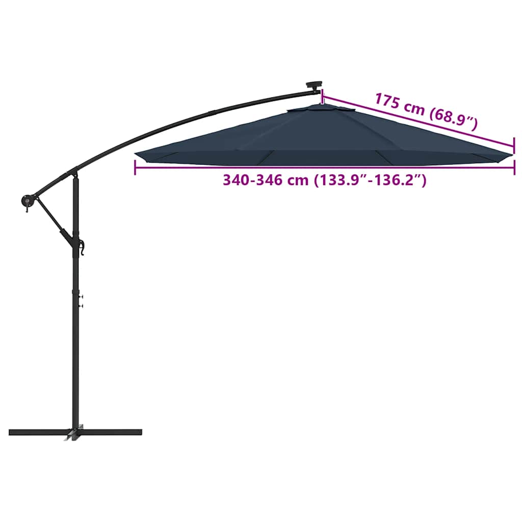 Replacement Fabric for Cantilever Umbrella Blue 350 cm