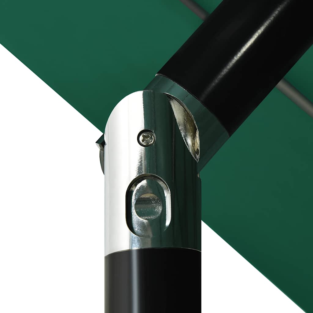 3-Tier Garden Parasol with Aluminium Pole Green 3.5 m