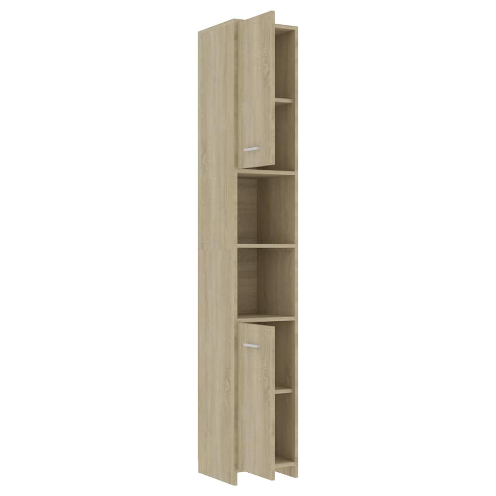 3 Piece Bathroom Furniture Set Sonoma Oak Engineered Wood
