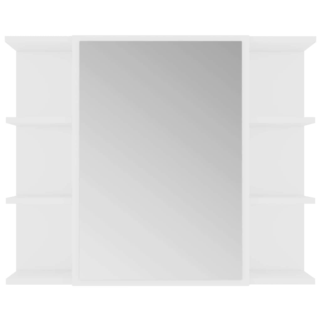 3 Piece Bathroom Furniture Set White Engineered Wood