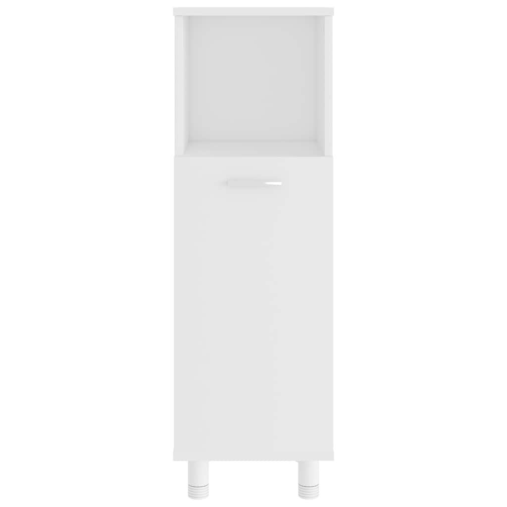 3 Piece Bathroom Furniture Set White Engineered Wood
