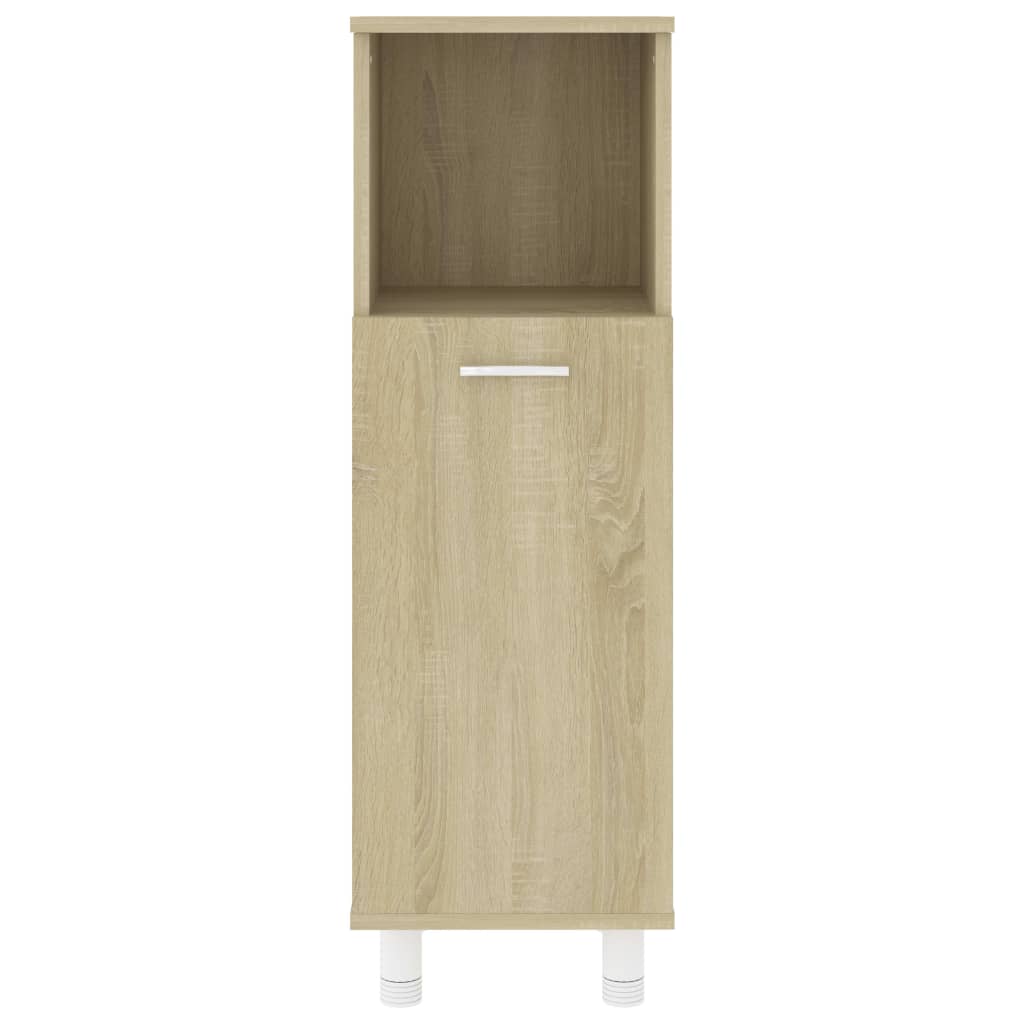 3 Piece Bathroom Furniture Set Sonoma Oak Engineered Wood