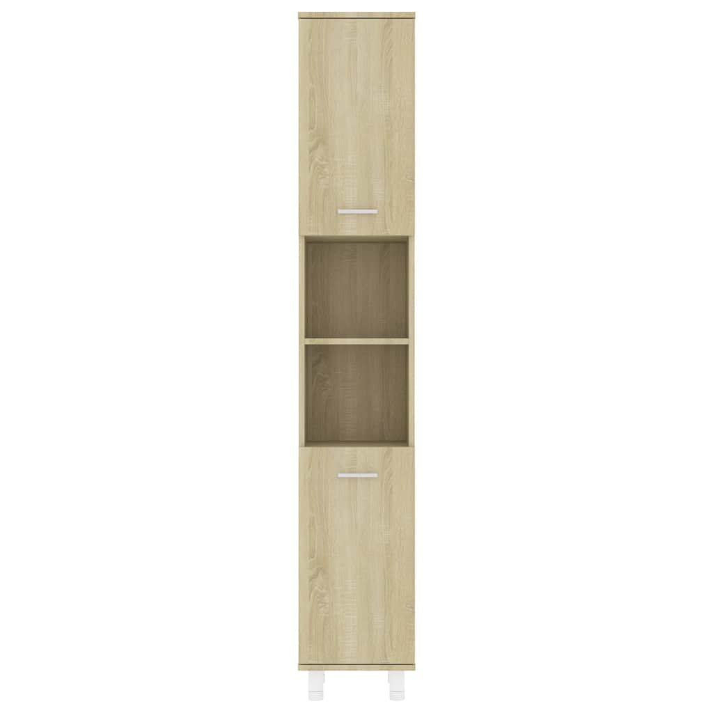 3 Piece Bathroom Furniture Set Sonoma Oak Engineered Wood