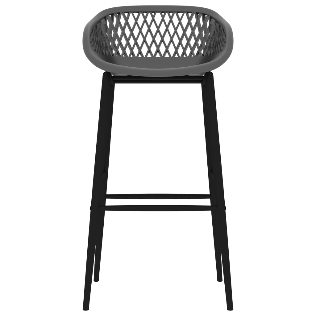 5 Piece Bar Set White and Grey