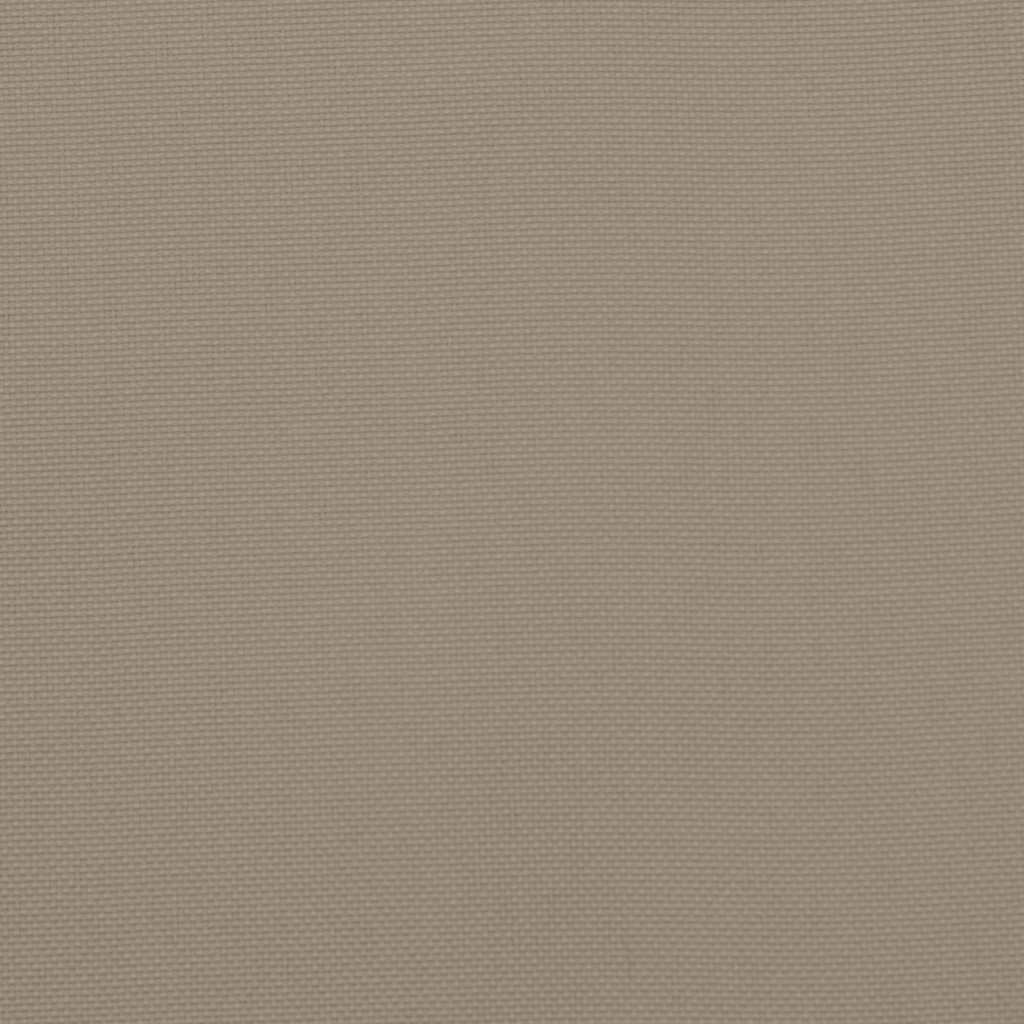 Garden Highback Chair Cushions 4 pcs Taupe 120x50x7 cm Fabric