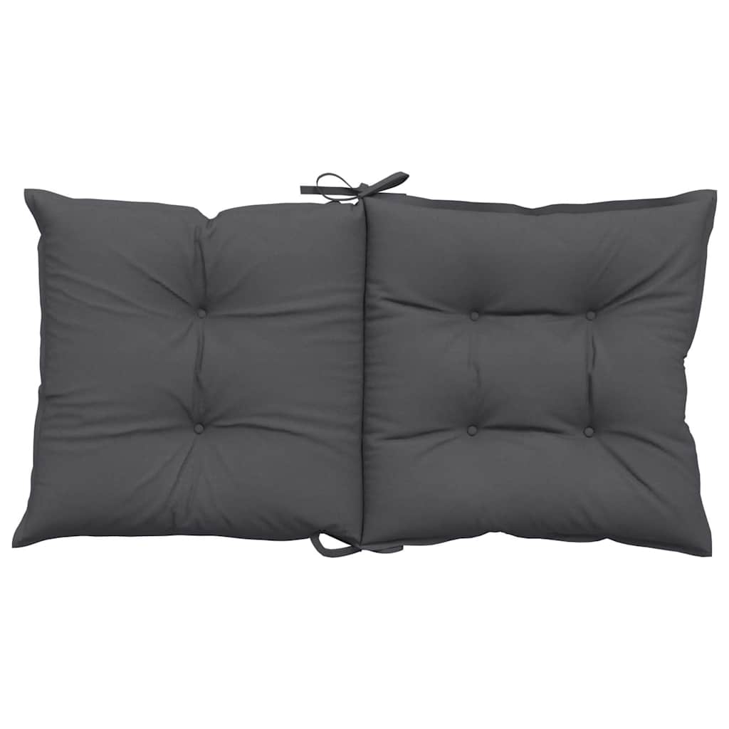 Garden Lowback Chair Cushions 4 pcs Anthracite 100x50x7 cm Fabric