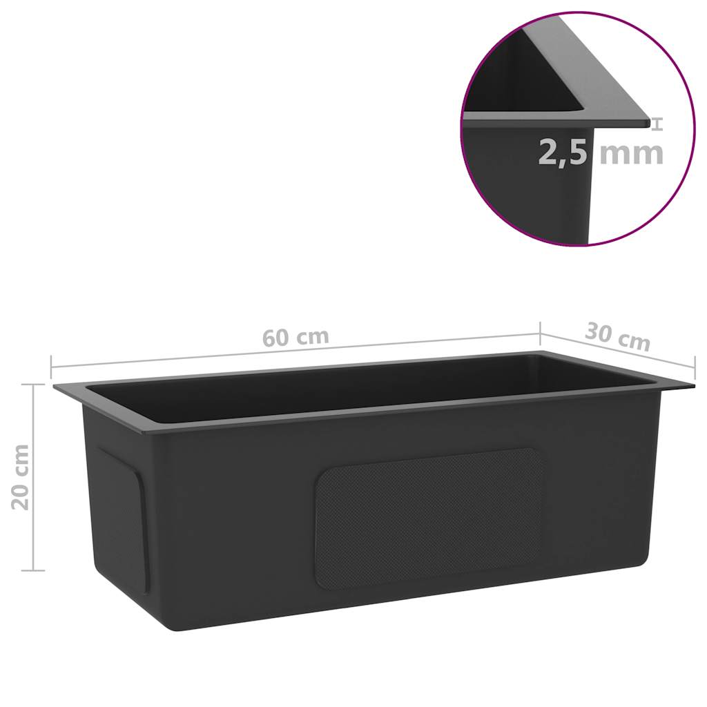 Handmade Kitchen Sink Black Stainless Steel (AU only)