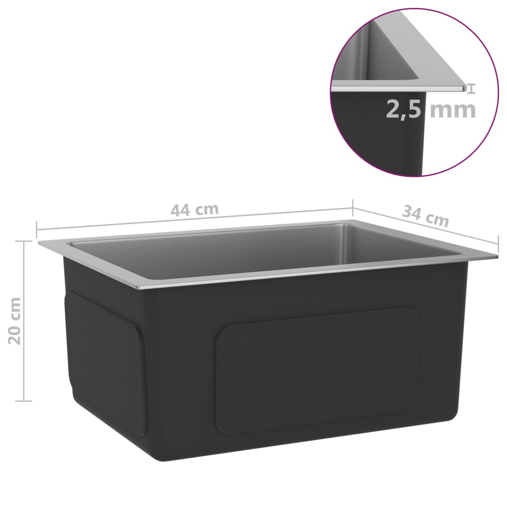 148756 Handmade Kitchen Sink Stainless Steel