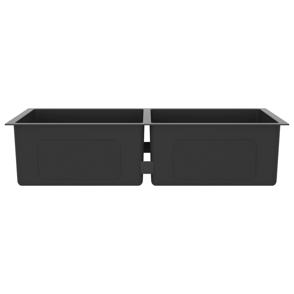 148773 Handmade Kitchen Sink Black Stainless Steel