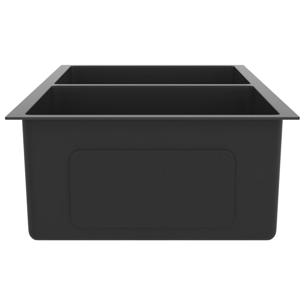 148773 Handmade Kitchen Sink Black Stainless Steel