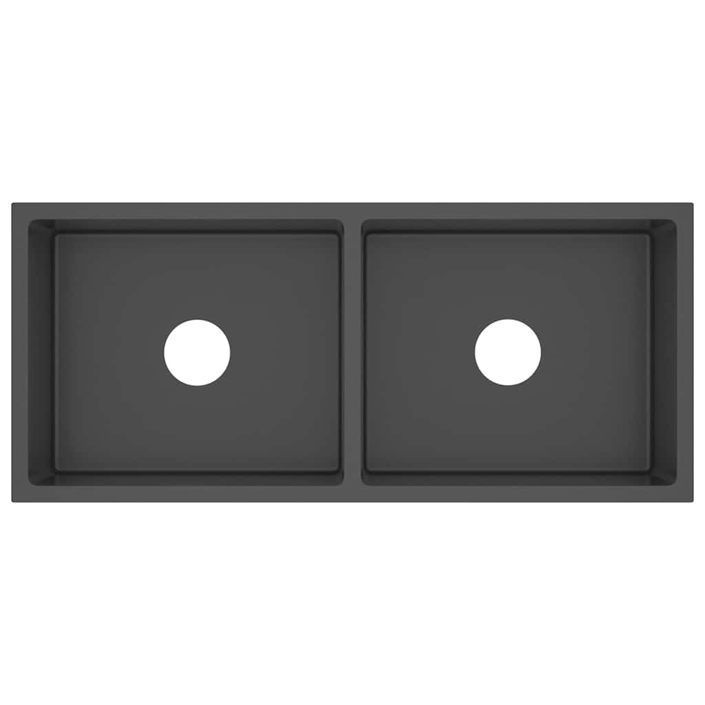 148775 Handmade Kitchen Sink Black Stainless Steel