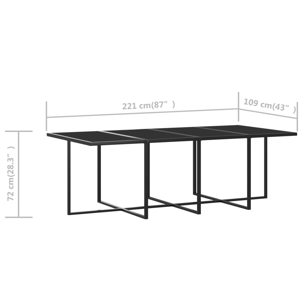 9 Piece Outdoor Dining Set with Cushions Poly Rattan Grey