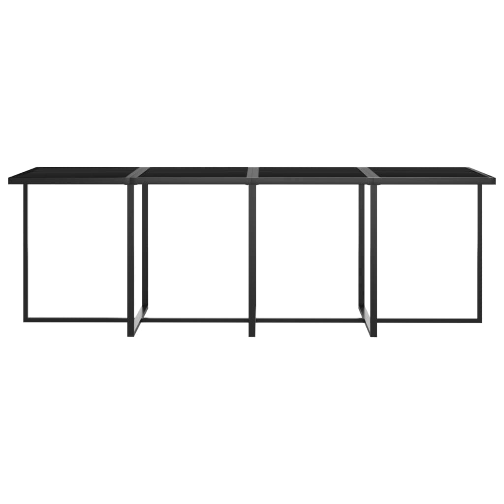 9 Piece Outdoor Dining Set with Cushions Poly Rattan Grey