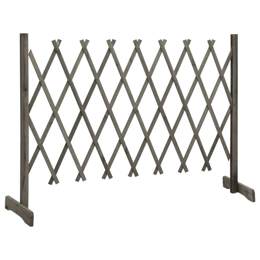 Garden Trellis Fence Grey 150x80 cm Solid Firwood