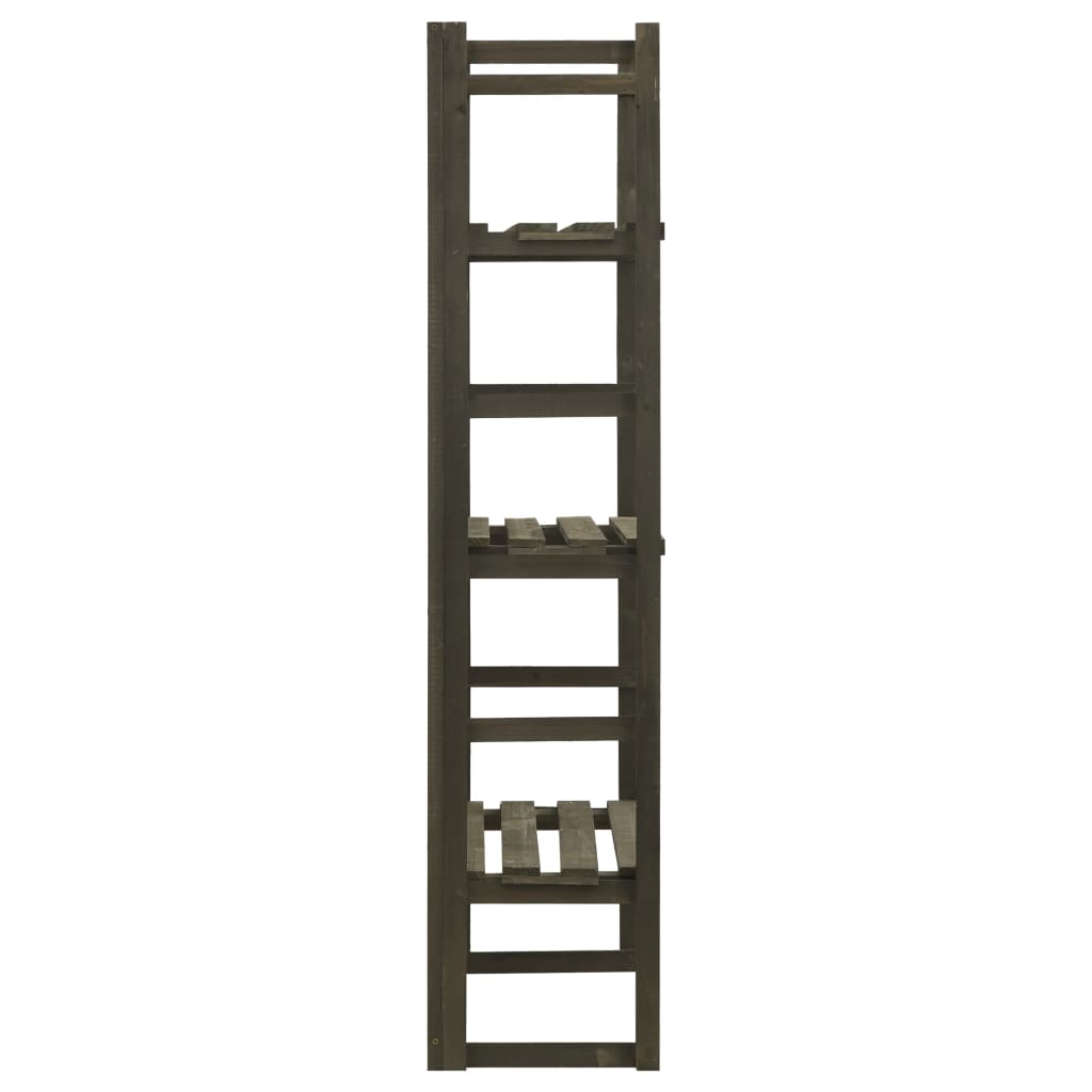 Plant Stand with Trellis Grey 60x30x140 cm Solid Firwood