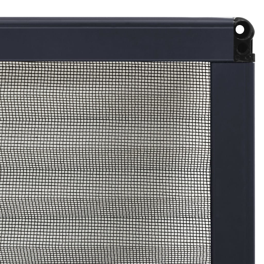 Plisse Insect Screen for Windows Aluminium Anthracite 60x80 cm