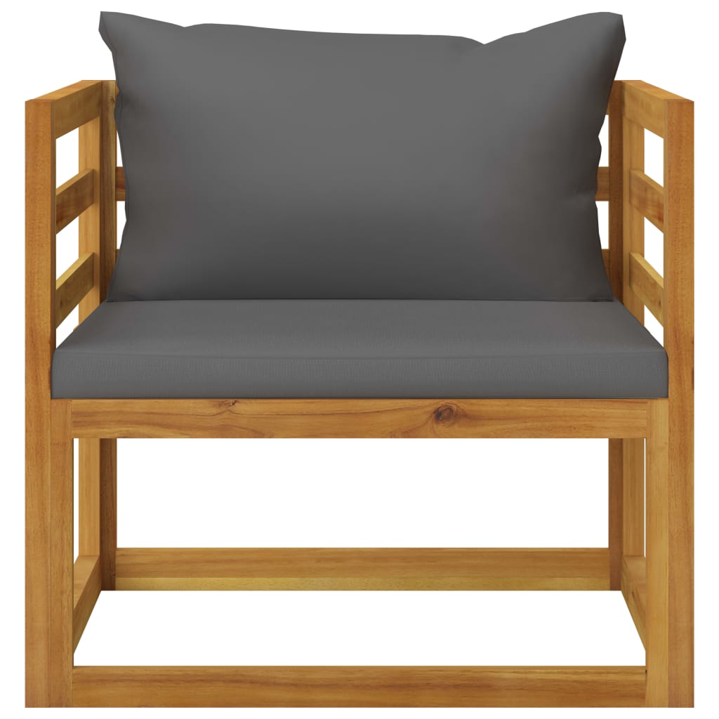 5 Piece Garden Lounge Set with Cushion Solid Acacia Wood