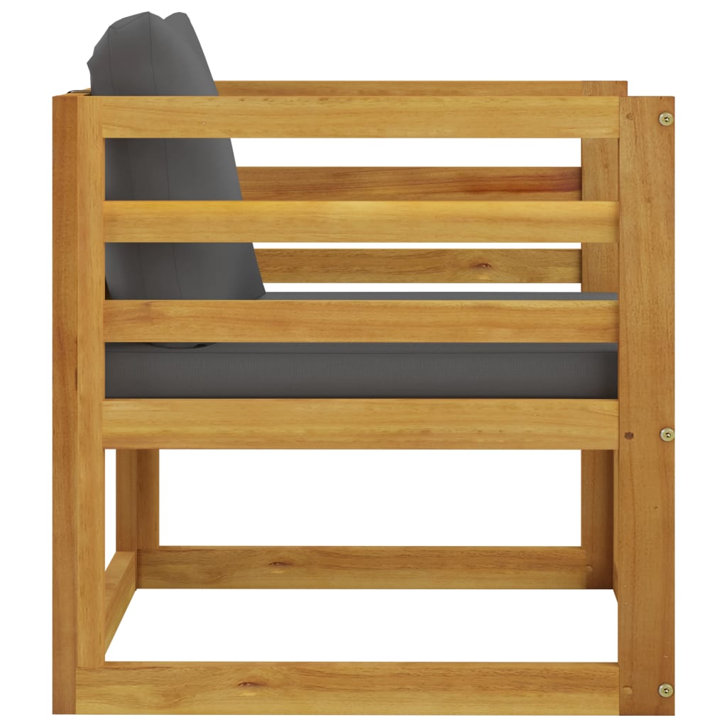 5 Piece Garden Lounge Set with Cushion Solid Acacia Wood